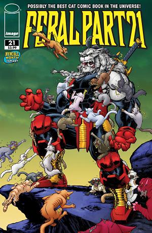 Feral #21 CVR E CVR E TONY FLEECS & TRISH FORSTNER INVINCIBLE TEAM UP cover