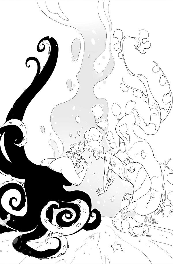 Disney Villains Ursula #2 CVR N CVR N INC 1:5 MIRKA ANDOLFO LINE ART VIRGIN cover