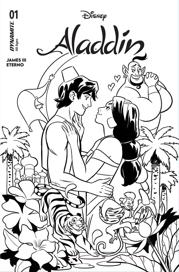 Aladdin #1 CVR I CVR I INC 1:10 NATACHA BUSTOS LINE ART cover