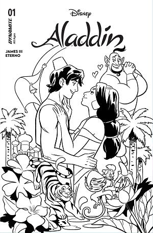 Aladdin #1 CVR I CVR I INC 1:10 NATACHA BUSTOS LINE ART cover