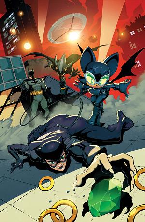Dc X Sonic The Hedgehog The Metal Legion #1 CVR B (OF 5) CVR B ADAM BRYCE THOMAS CARD STOCK cover