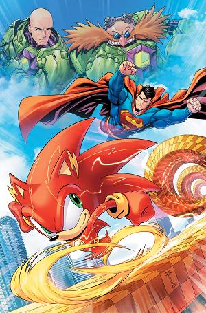 Dc X Sonic The Hedgehog The Metal Legion #1 CVR C (OF 5) CVR C SERG ACUNA CARD STOCK cover