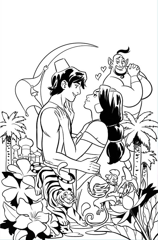 Aladdin #1 CVR K CVR K INC 1:15 NATACHA BUSTOS LINE ART VIRGIN cover