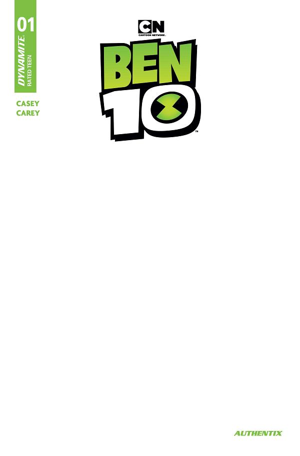 Ben 10 #1 CVR F CVR F BLANK AUTHENTIX cover