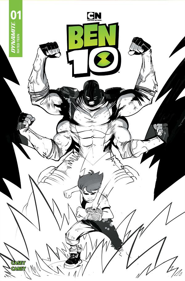 Ben 10 #1 CVR K CVR K INC 1:15 SEBASTIAN PIRIZ LINE ART cover