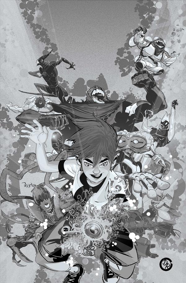 Ben 10 #1 CVR M CVR M INC 1:20 DUNCAN ROULEAU LINE ART VIRGIN cover
