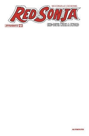 Red Sonja She Devil With A Sword #1 CVR F CVR F BLANK AUTHENTIX cover