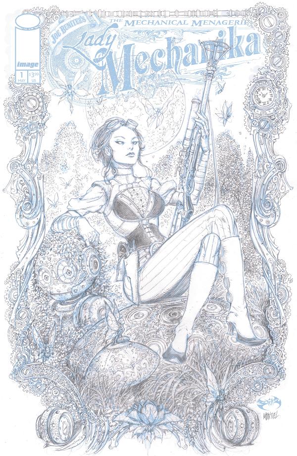 Lady Mechanika The Mechanical Menagerie #1 CVR C (OF 4) CVR C INC 1:10 JOE BENITEZ & MARTIN MONTIEL B &W cover