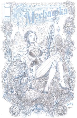 Lady Mechanika The Mechanical Menagerie #1 CVR C (OF 4) CVR C INC 1:10 JOE BENITEZ & MARTIN MONTIEL B &W cover