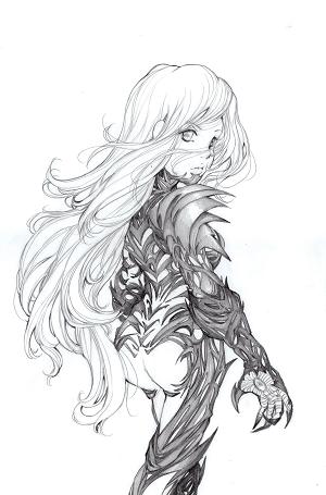 Witchblade #21 CVR D CVR D INC 1:50 CAMILLA DERRICO B&W cover