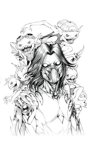 Darkness (2025) #5 CVR D CVR D INC 1:50 CAMILLA DERRICO B&W cover