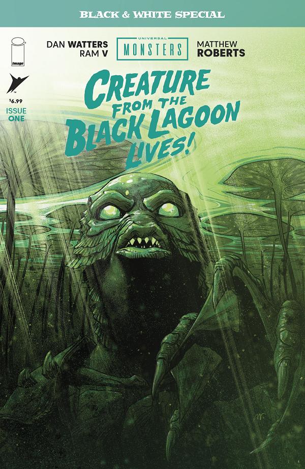 Universal Monsters Creature From The Black Lagoon Lives Black & White Special #1 CVR A MATTHEW ROBERTS cover
