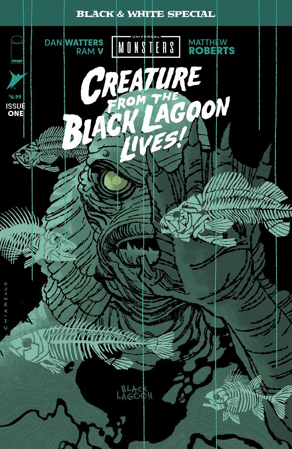 Universal Monsters Creature From The Black Lagoon Lives Black & White Special #1 CVR B (OF 2) CVR B MARK CHIARELLO cover