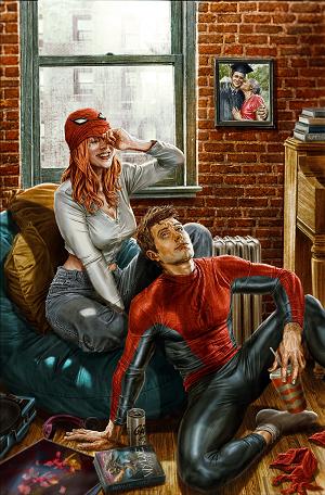 Amazing Spider-Man #27 LEE BERMEJO AMAZING VISIONS VIRGIN VARIANT [DS] [1:100] cover