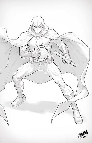 Marc Spector: Moon Knight #3 DAVID NAKAYAMA COLOR BLOCK WHITE VIRGIN VARIANT [1:50] cover