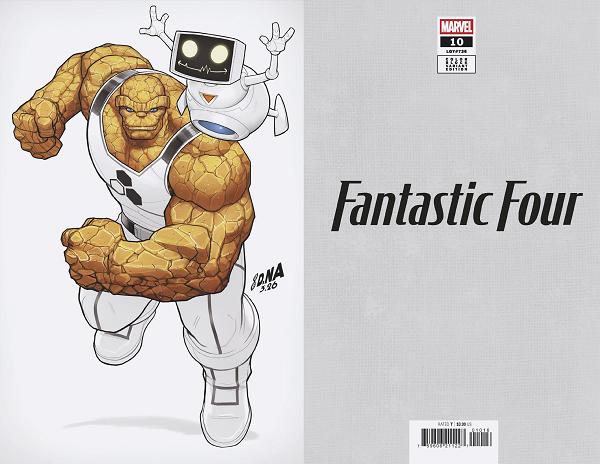 Fantastic Four #10 DAVID NAKAYAMA COLOR BLOCK WHITE VIRGIN VARIANT [1:50] cover