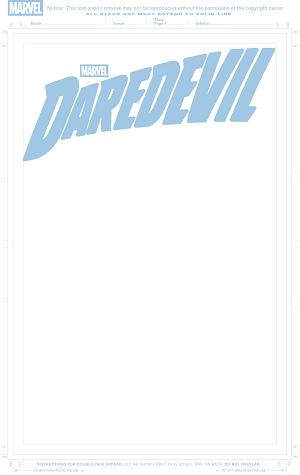 Daredevil #1 BLUE LINE BLANK COVER VARIANT cover
