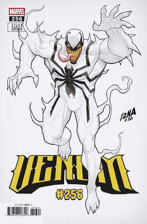 Venom #256 DAVID NAKAYAMA COLOR BLOCK WHITE VARIANT [DS] cover