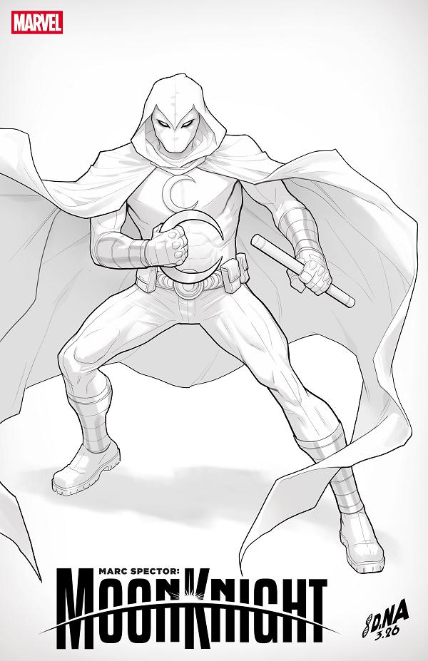 Marc Spector: Moon Knight #3 DAVID NAKAYAMA COLOR BLOCK WHITE VARIANT cover