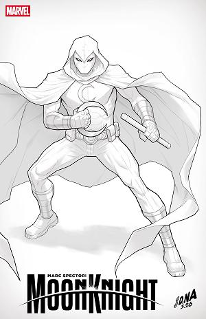 Marc Spector: Moon Knight #3 DAVID NAKAYAMA COLOR BLOCK WHITE VARIANT cover