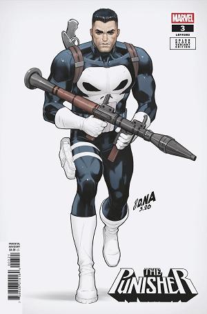 Punisher #3 DAVID NAKAYAMA COLOR BLOCK WHITE VARIANT cover