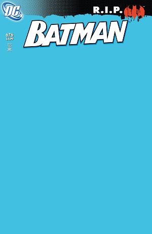 Batman #676 CVR C FACSIMILE EDITION CVR C BLANK CARD STOCK cover
