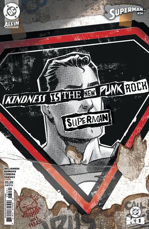 Superman #34 CVR F CVR F DAVE JOHNSON PUNK ROCK CARD STOCK cover