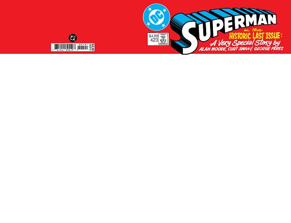 Superman #423 CVR C FACSIMILE EDITION CVR C BLANK CARD STOCK cover