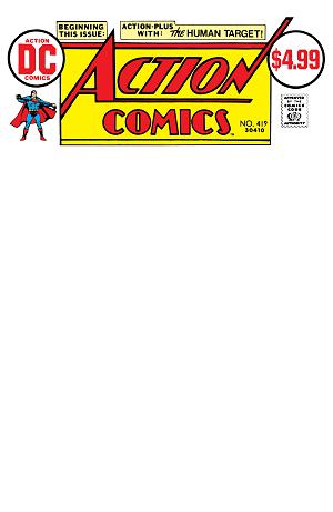 Action Comics #419 CVR C FACSIMILE EDITION CVR C BLANK CARD STOCK cover