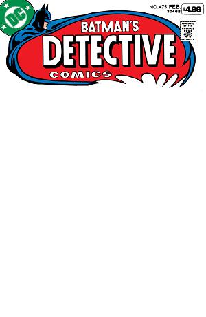 Detective Comics #475 CVR B FACSIMILE EDITION CVR B BLANK CARD STOCK cover