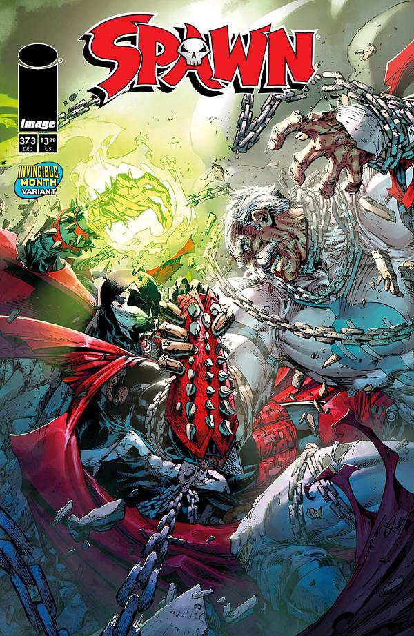 Spawn #373 CVR C CVR C BRETT BOOTH INVINCIBLE TEAM UP cover