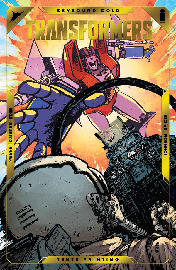Transformers #2 CVR A DANIEL WARREN JOHNSON & MIKE SPICER EMBOSS & GOLD FOIL cover