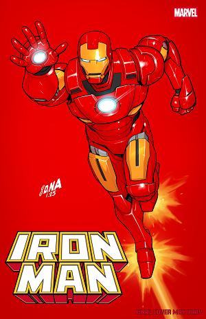 Iron Man #2 DAVID NAKAYAMA COLOR BLOCK RED VARIANT cover