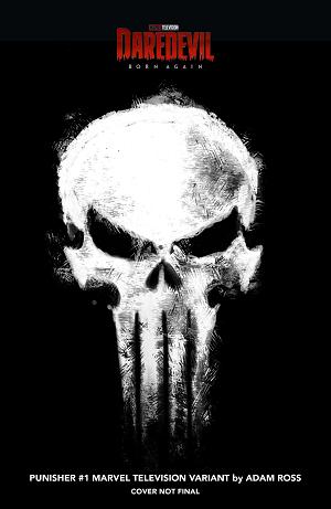 Punisher #1 ADAM ROSS MARVEL TELEVISION LOGO VARIANT cover
