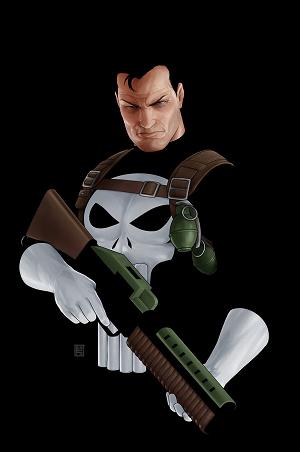 Punisher #1 JOHN TYLER CHRISTOPHER NEGATIVE SPACE VIRGIN VARIANT cover