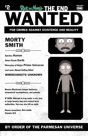 Rick And Morty The End #2 CVR C (OF 6) CVR C INC 1:10 PHIL MURPHY MOST WANTED cover