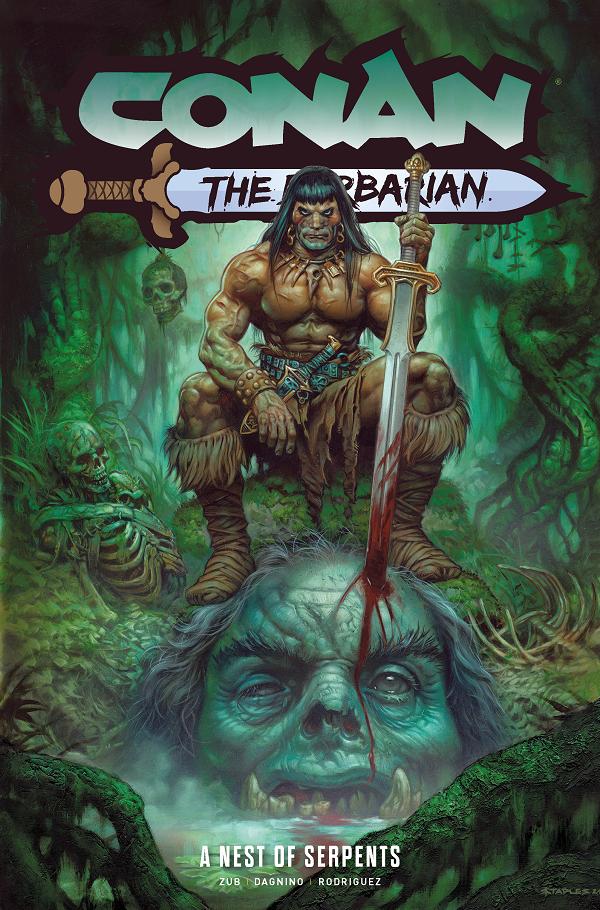 Conan The Barbarian TP Vol 06 A Nest Of Serpents Direct Market Edition Greg Staples Cvr (Mr) cover by Greg Staples