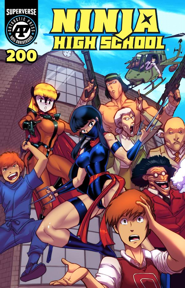 Ninja High School #200 variant cover by Fred Perry