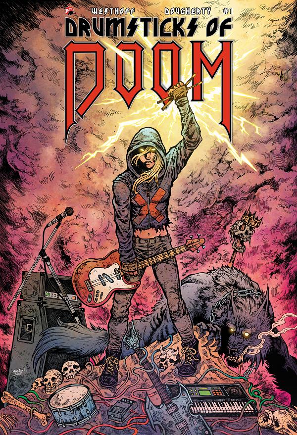 Drumsticks Of Doom #1 cover by Maria Wolf