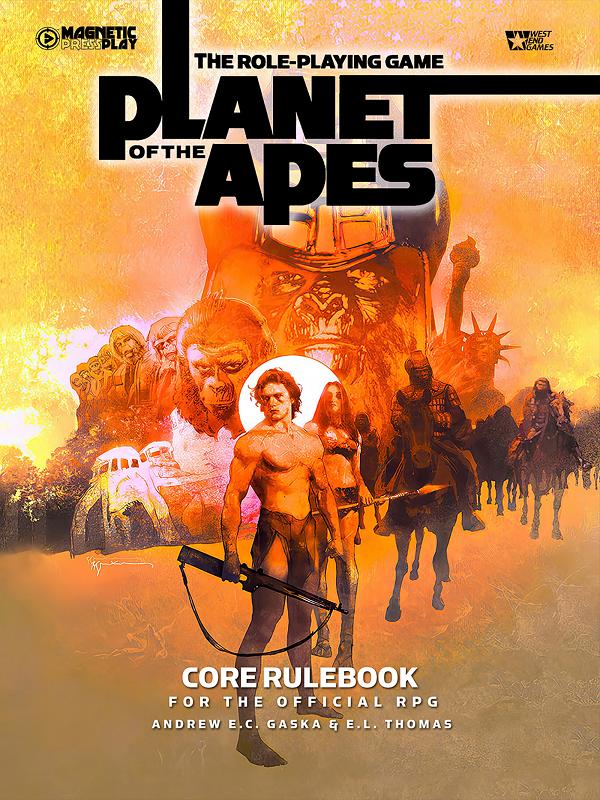 Planet Of The Apes Rpg Core Rulebook HC cover by Bill Sienkiewicz