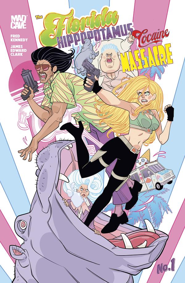 Florida Hippopotamus Cocaine Massacre #1 variant cover by James Edward Clark