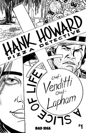 Hank Howard Pizza Detective A Slice Of Life #1 CVR E (OF 2) CVR E INC 1:20 DAVID LAPHAM B&W cover