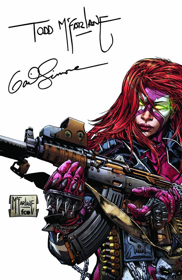 She-Spawn #1 CVR K (OF 5) CVR K INC 1:500 TODD MCFARLANE & GAIL SIMONE SIGNED cover