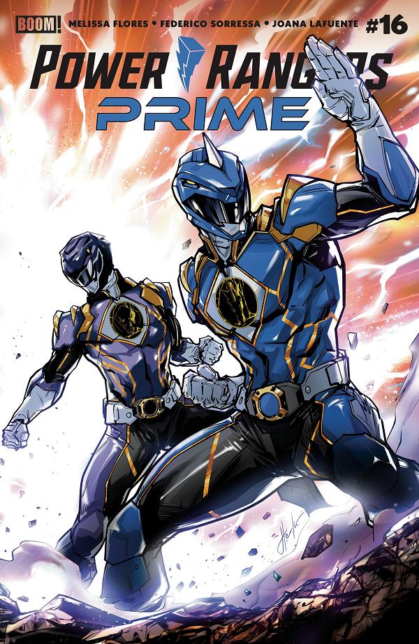Power Rangers Prime A Main (Dressed, Griffith) #16 variant cover by Hendry Prasetya