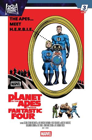 Planet Of The Apes Vs. Fantastic Four #3 PETE WOODS MOVIE HOMAGE VARIANT cover