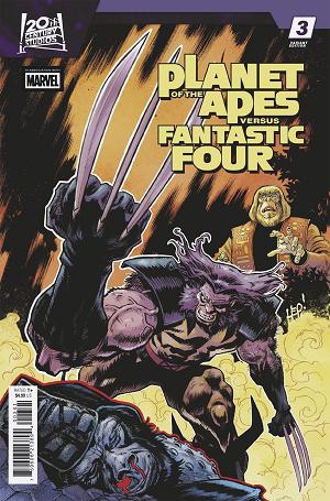 Planet Of The Apes Vs. Fantastic Four #3 SCOTT HEPBURN VERSUS VARIANT cover