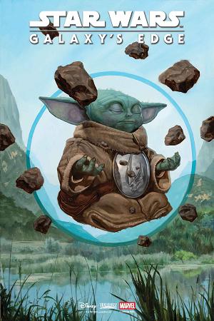 Star Wars: Galaxy's Edge - Echoes Of The Empire #1 E.M. GIST MANDALORIAN & GROGU VARIANT cover