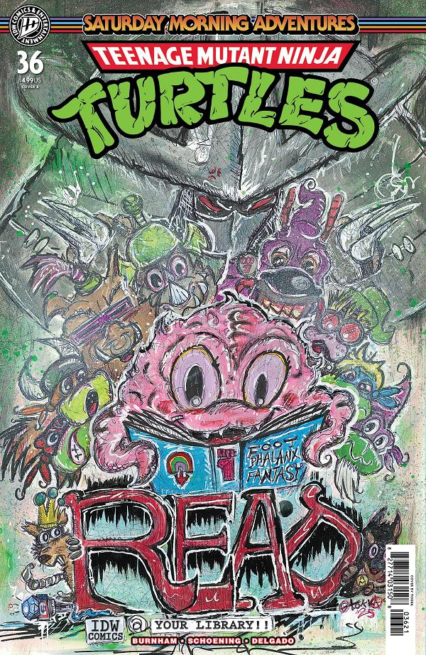 Teenage Mutant Ninja Turtles: Saturday Morning Adventures Cover A (Schoening) #36 variant cover by tOkKa