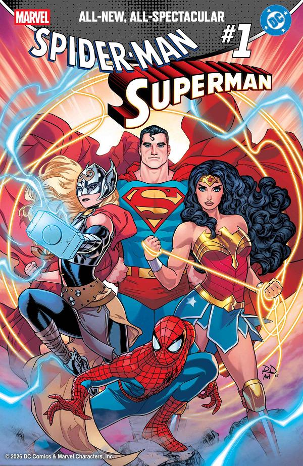 Marvel/Dc: Spider-Man/Superman #1 RUSSELL DAUTERMAN VARIANT cover