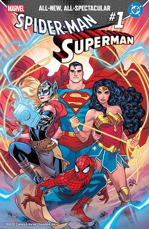 Marvel/Dc: Spider-Man/Superman #1 RUSSELL DAUTERMAN VARIANT cover